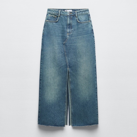 ZARA DENIM SKIRT Z1975 - Picture 2 of 6